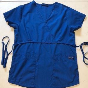 Royal Blue Scrub Top